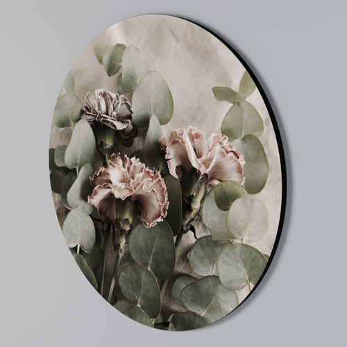 LINEN CLOVES Arte de Parede Redonda