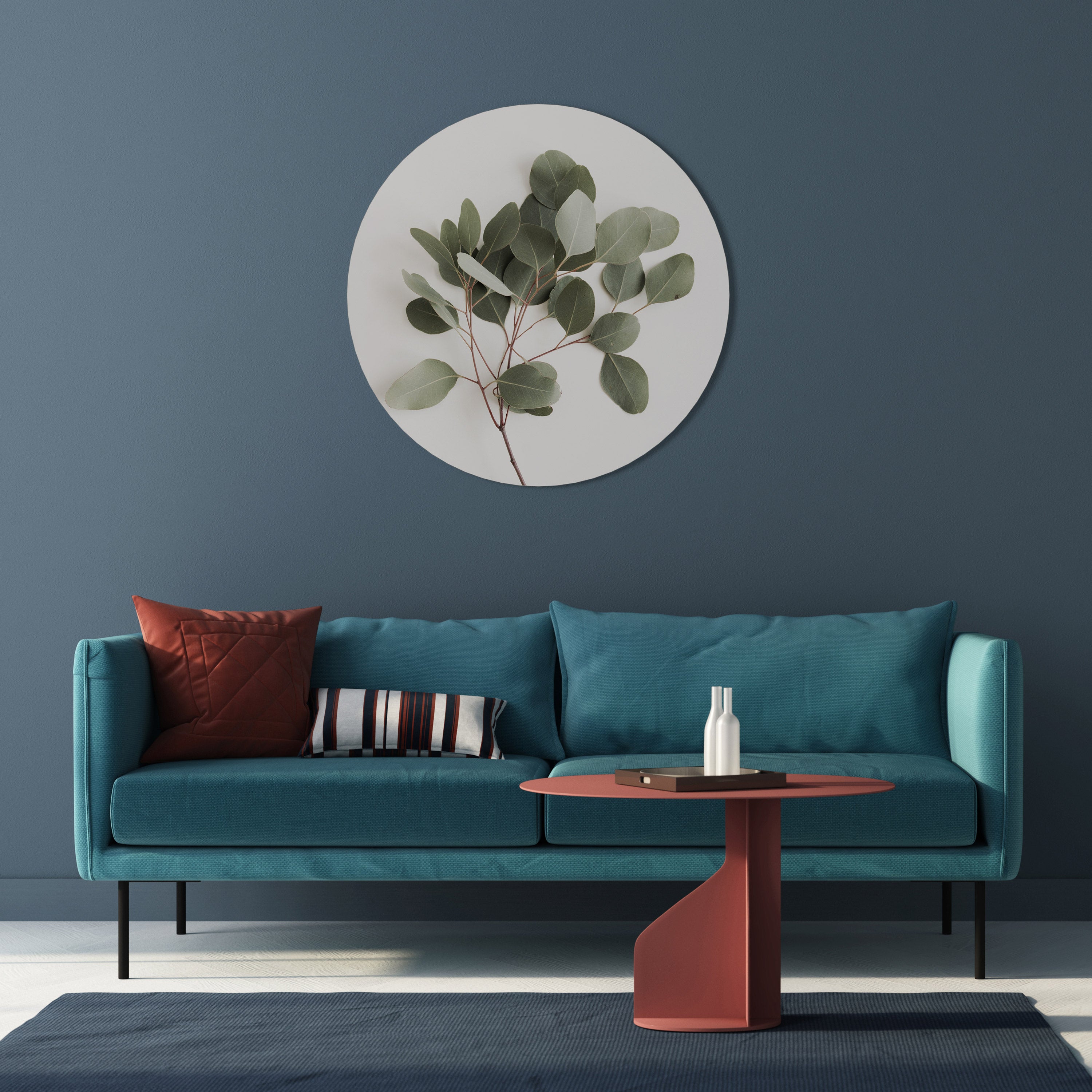 EUCALYPTUS BRANCH Quadro Redondo Decorativo
