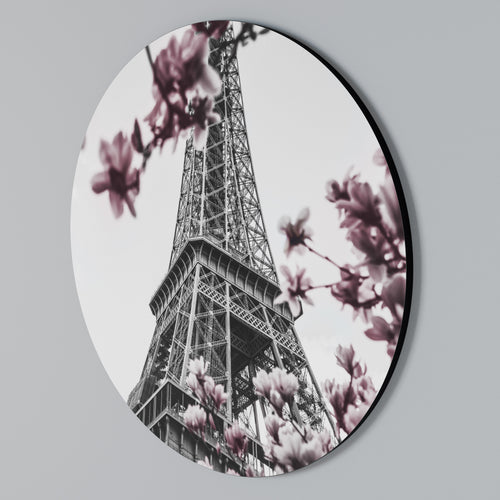 EIFFEL IN BLOOM Arte de Parede Redonda
