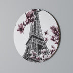 EIFFEL IN BLOOM Quadro Redondo Decorativo