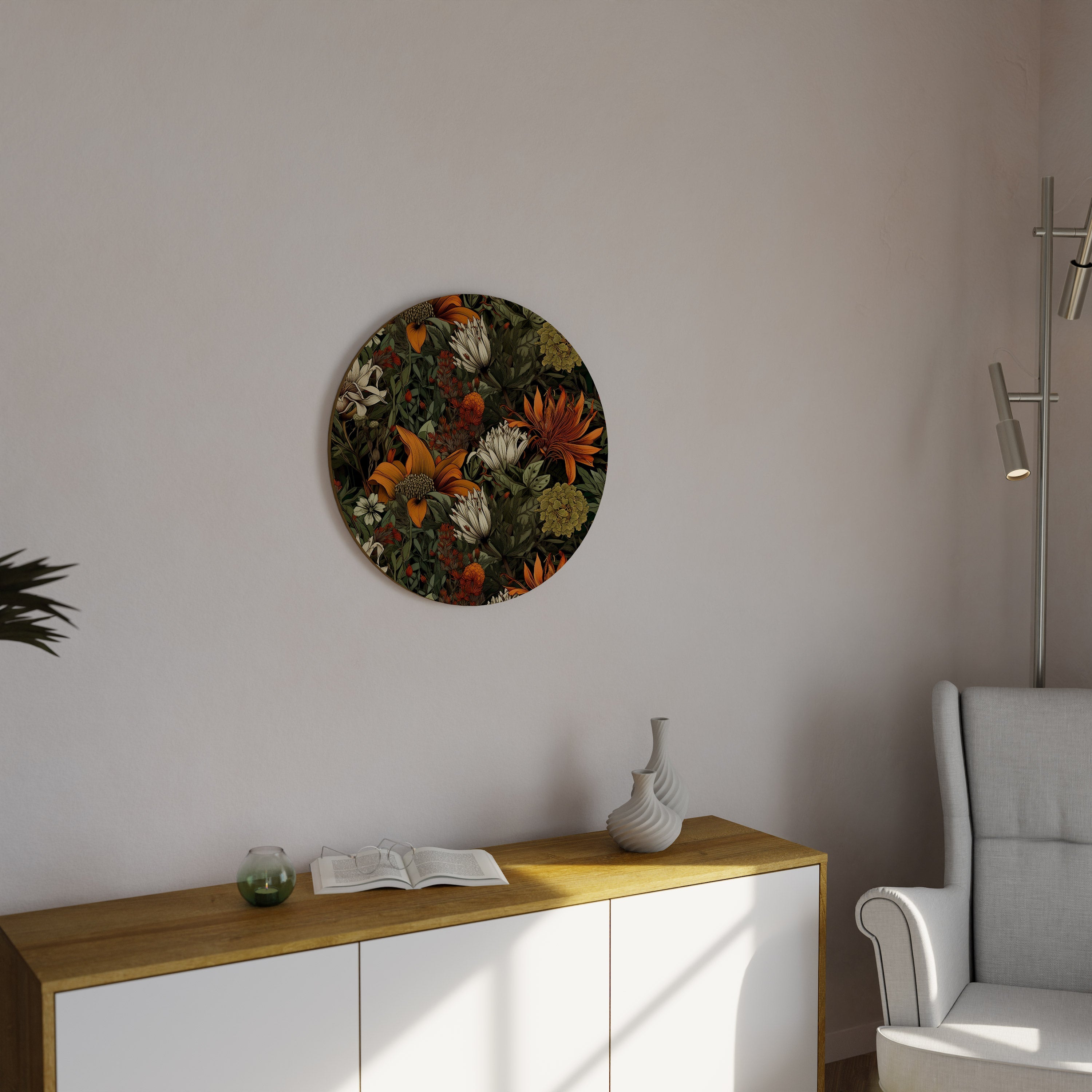 DAWN BLOOM Quadro Redondo Decorativo