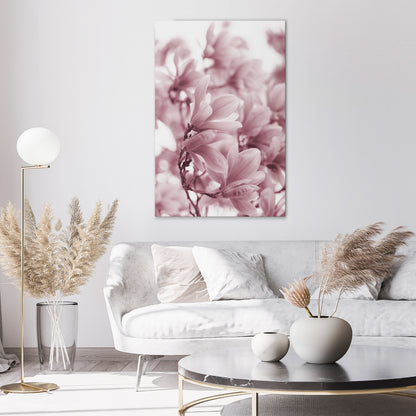PINK BLOSSOM DREAM Vertical Canvas Print