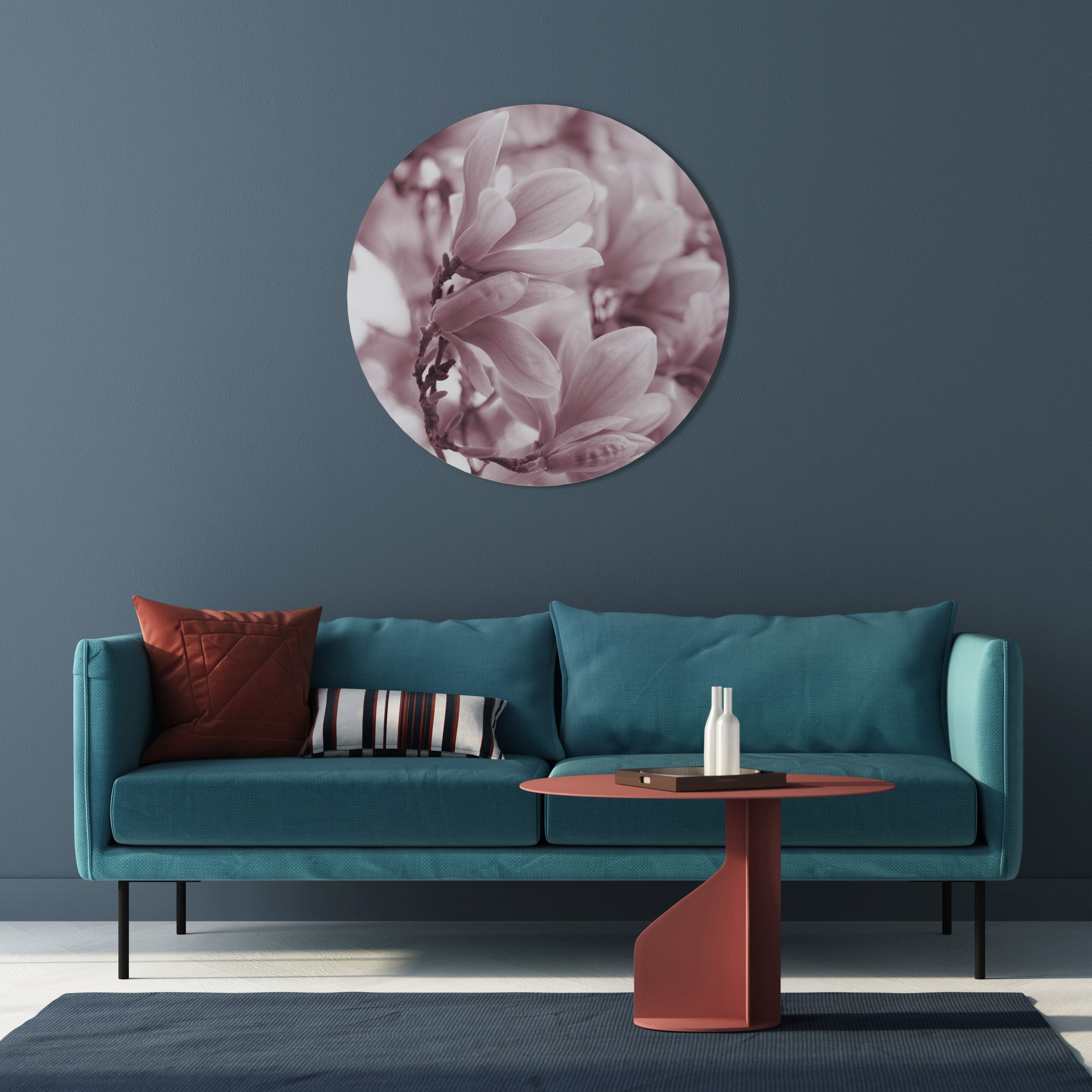 PINK BLOSSOM DREAM Quadro Redondo Decorativo