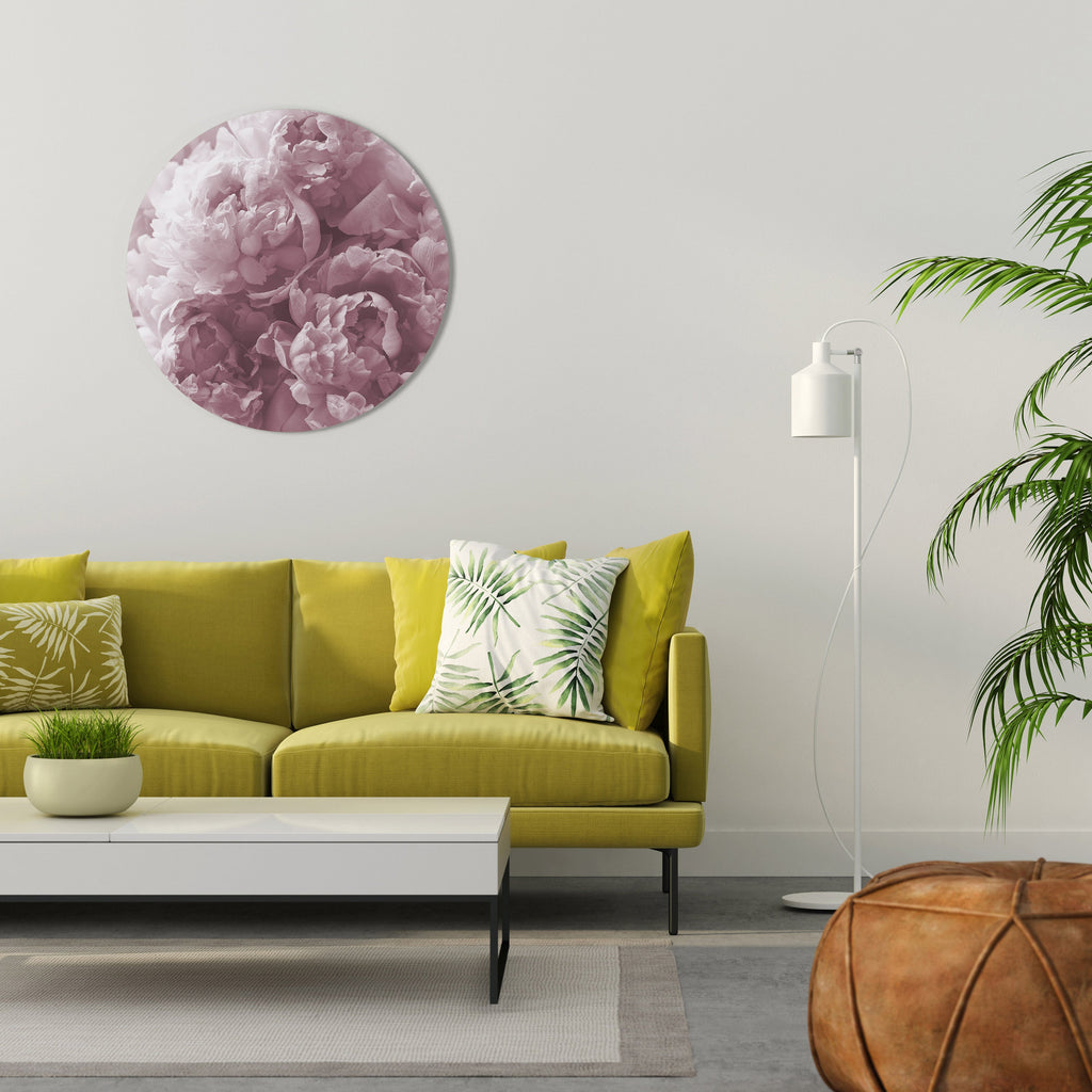 BLUSHED SERENITY Round Wall Art