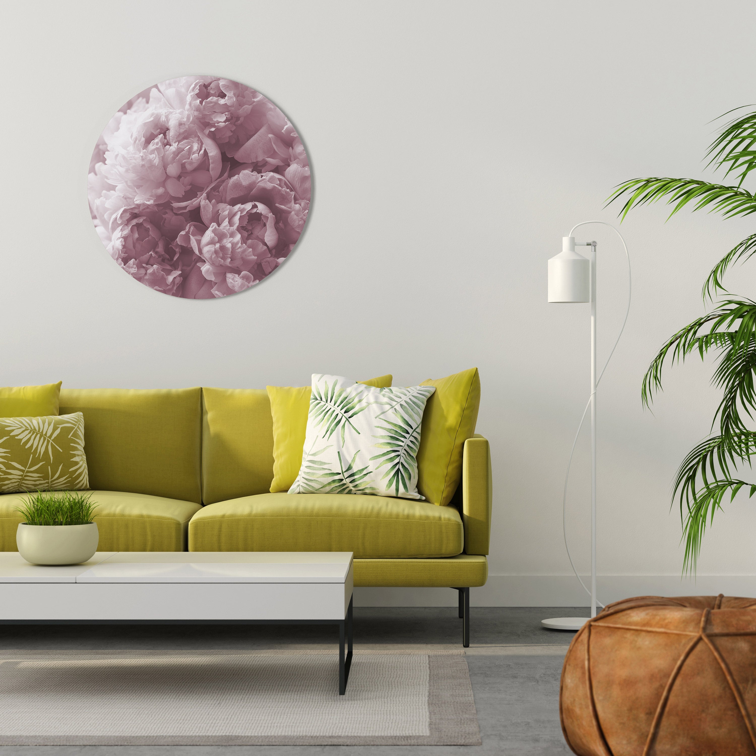 BLUSHED SERENITY Round Wall Art