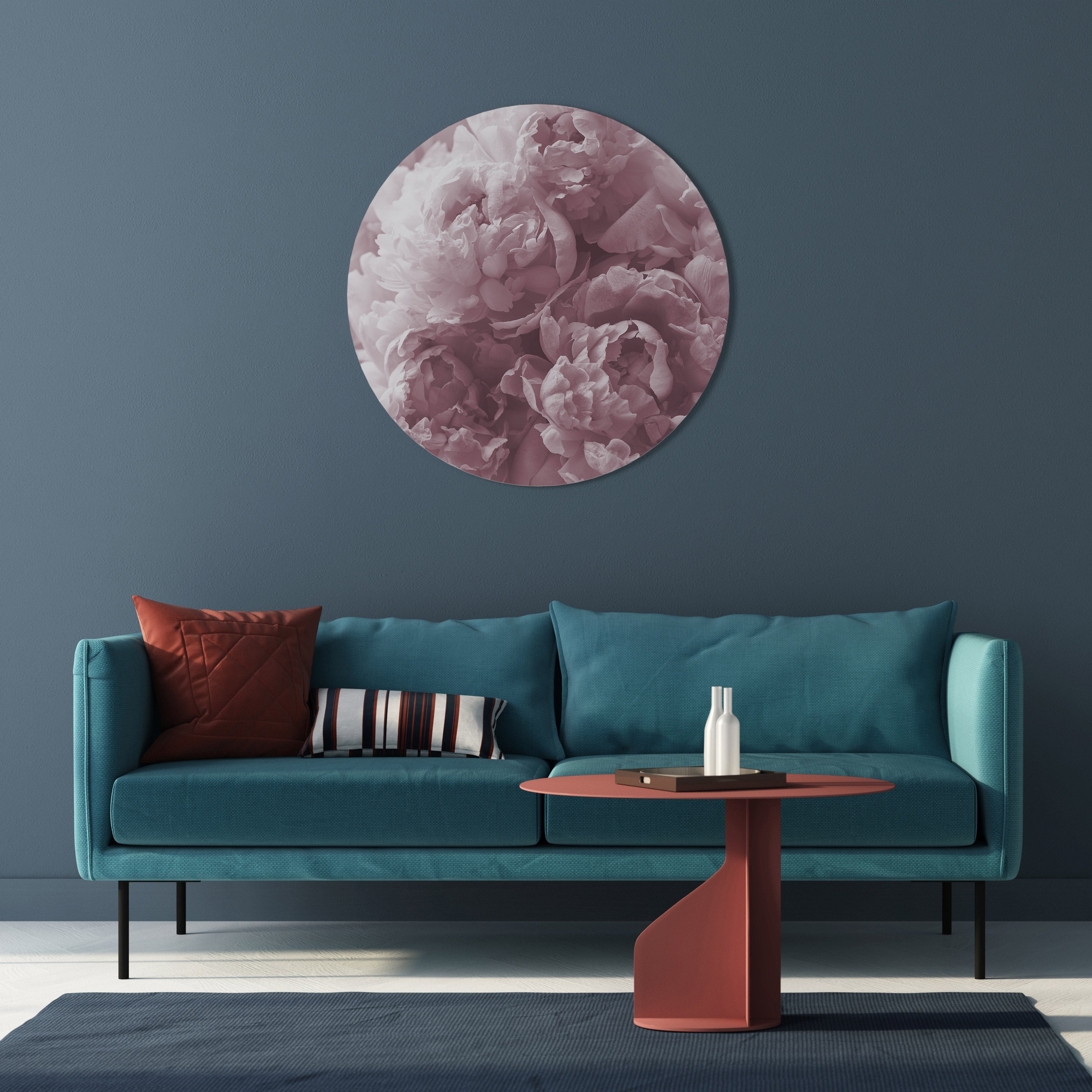 BLUSHED SERENITY Round Wall Art