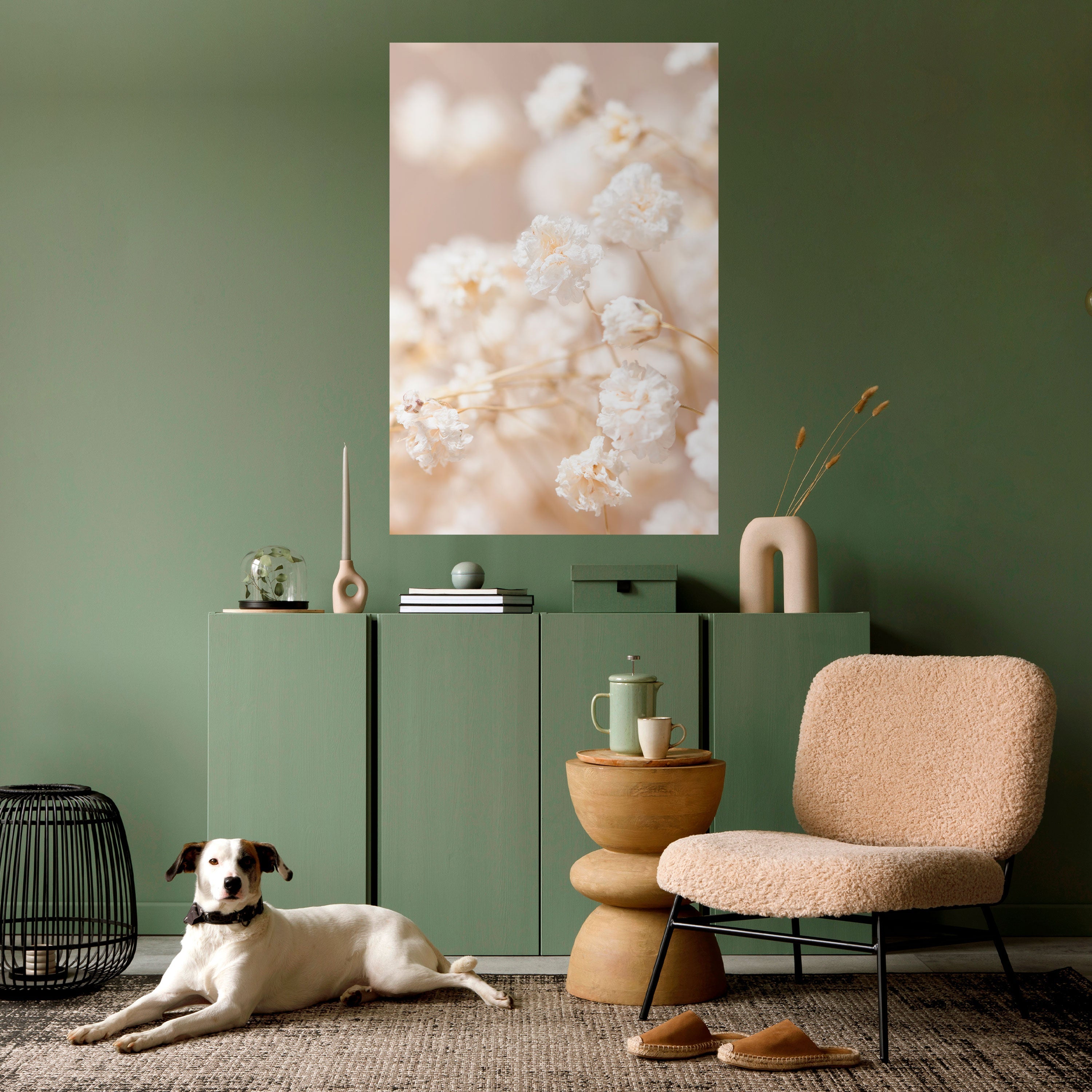 GHOSTLY BLOOM Peel and Stick Vertical Poster