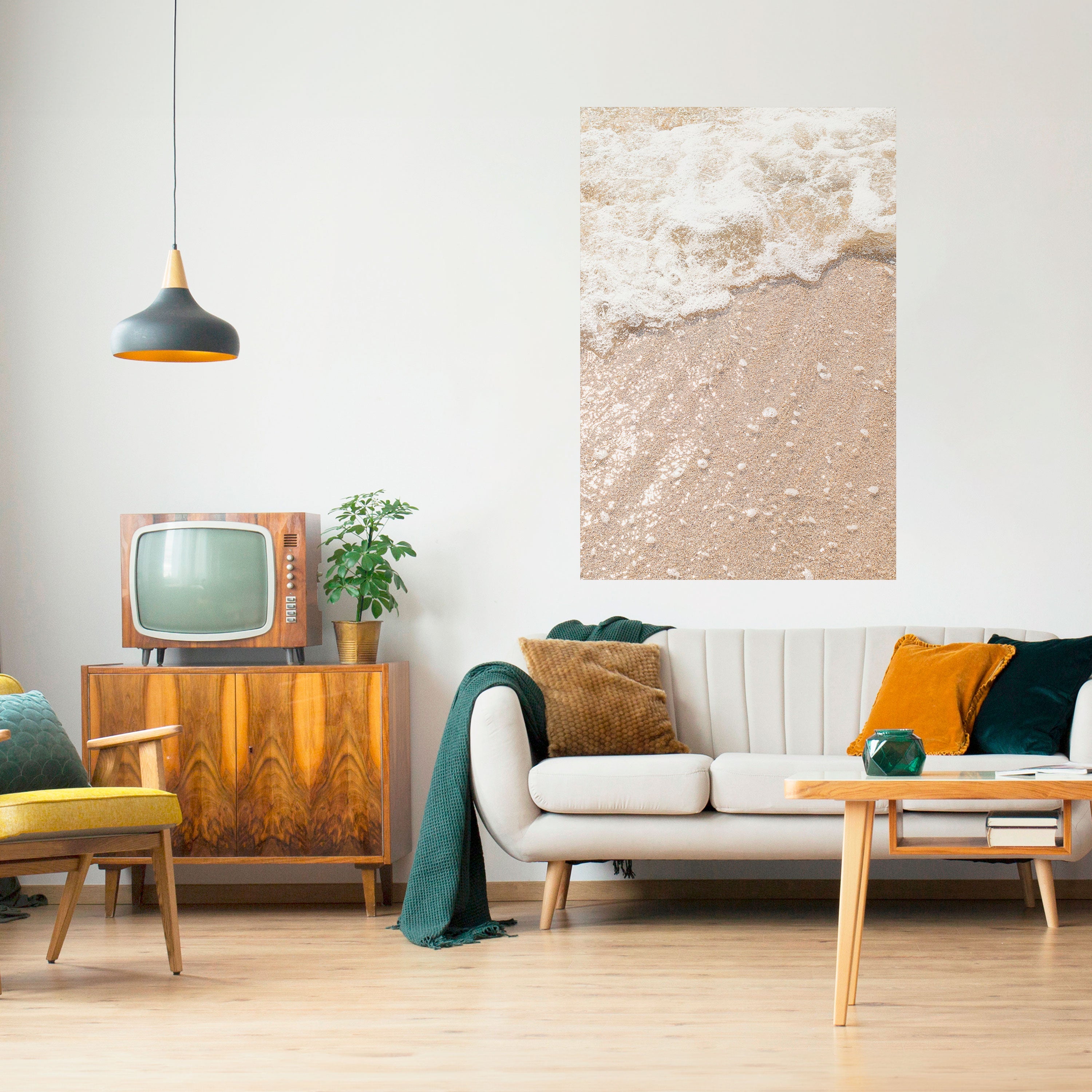 SHIMMERING SHORELINE Peel and Stick Vertical Poster