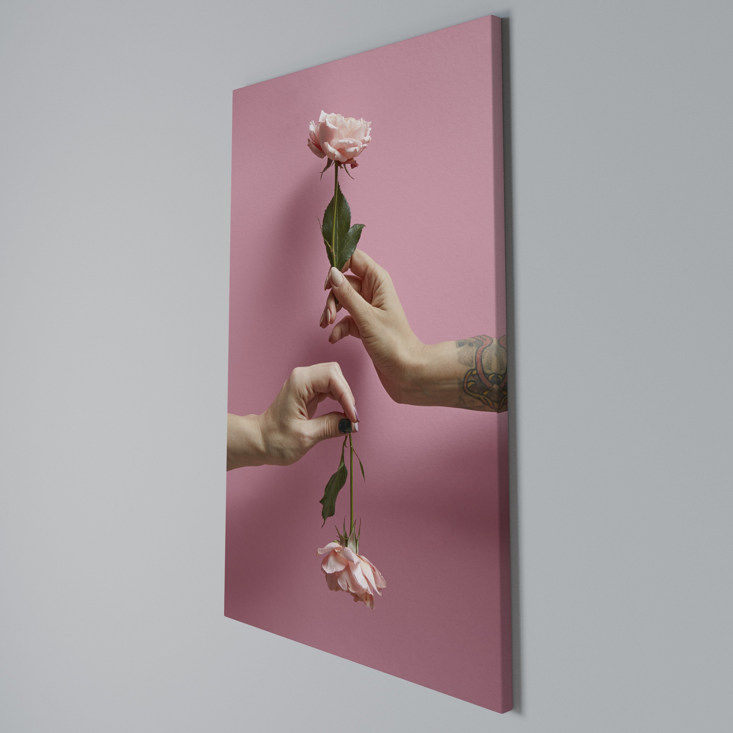 FLORAL CONNECTIONS Vertical Canvas Print
