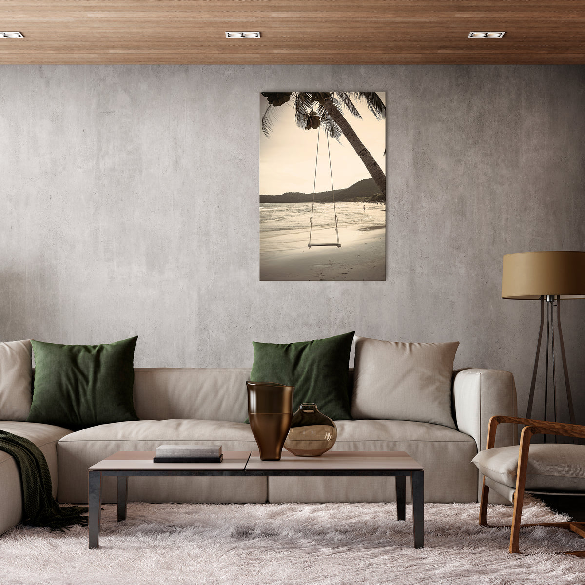 SUNSET SWING SORROW Quadro em tela vertical