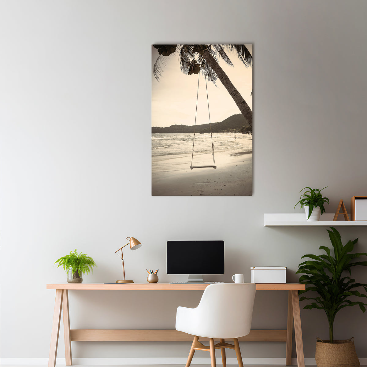 SUNSET SWING SORROW Quadro em tela vertical