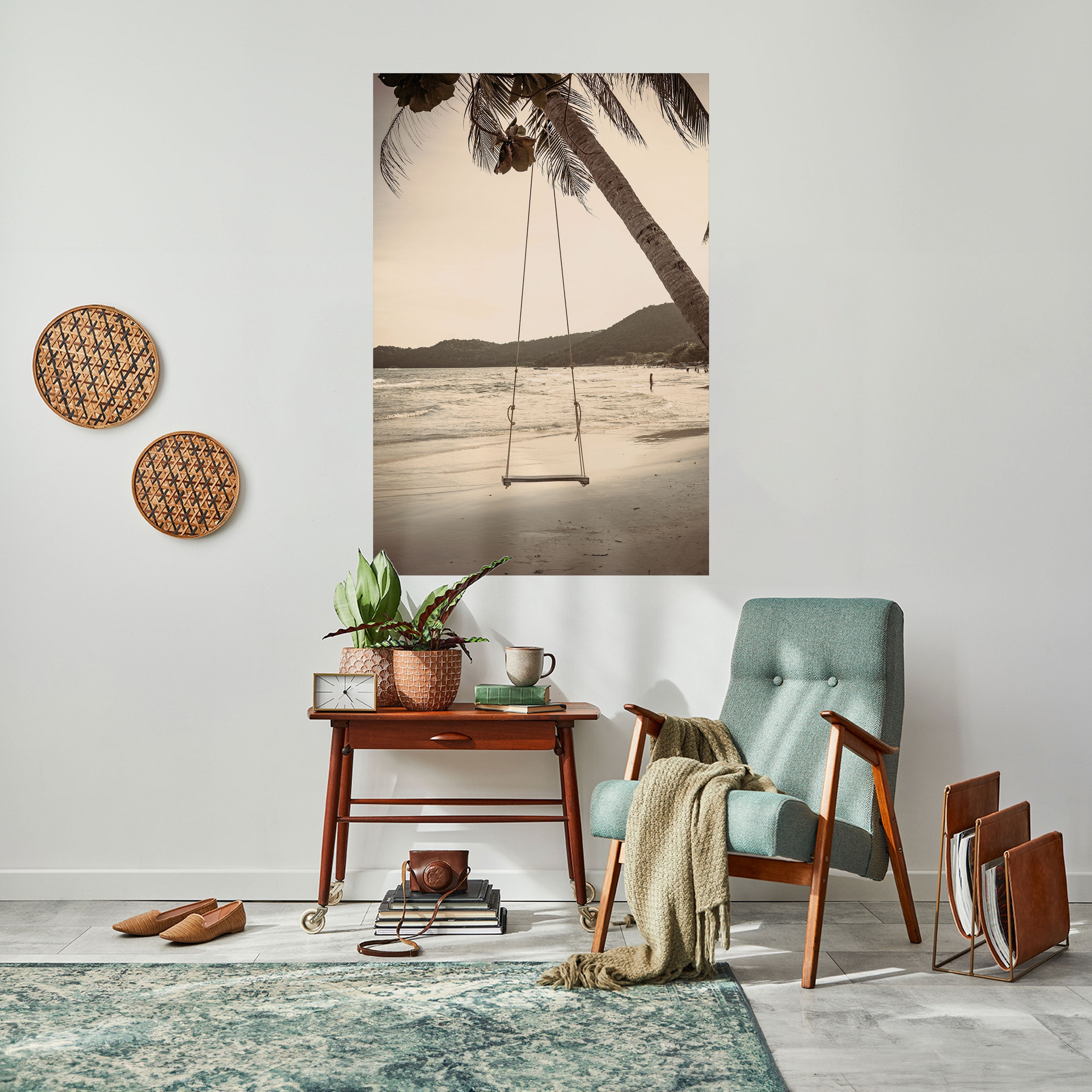 SUNSET SWING SORROW Peel and Stick Vertical Poster