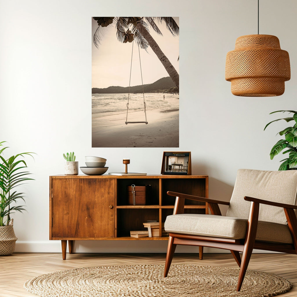 SUNSET SWING SORROW Peel and Stick Vertical Poster