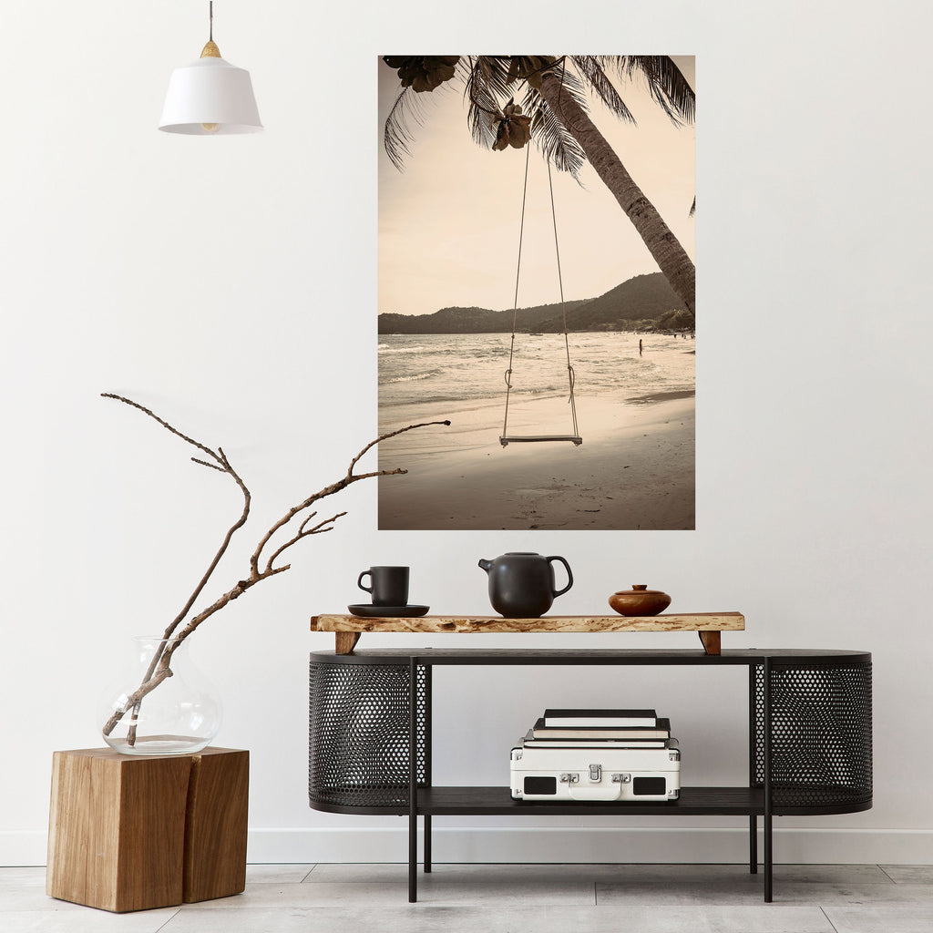 SUNSET SWING SORROW Peel and Stick Vertical Poster