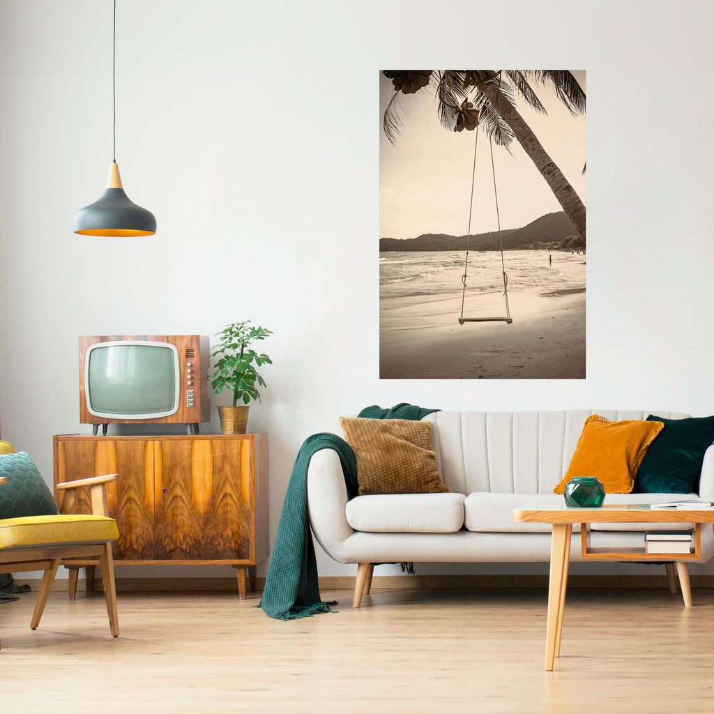 SUNSET SWING SORROW Peel and Stick Vertical Poster