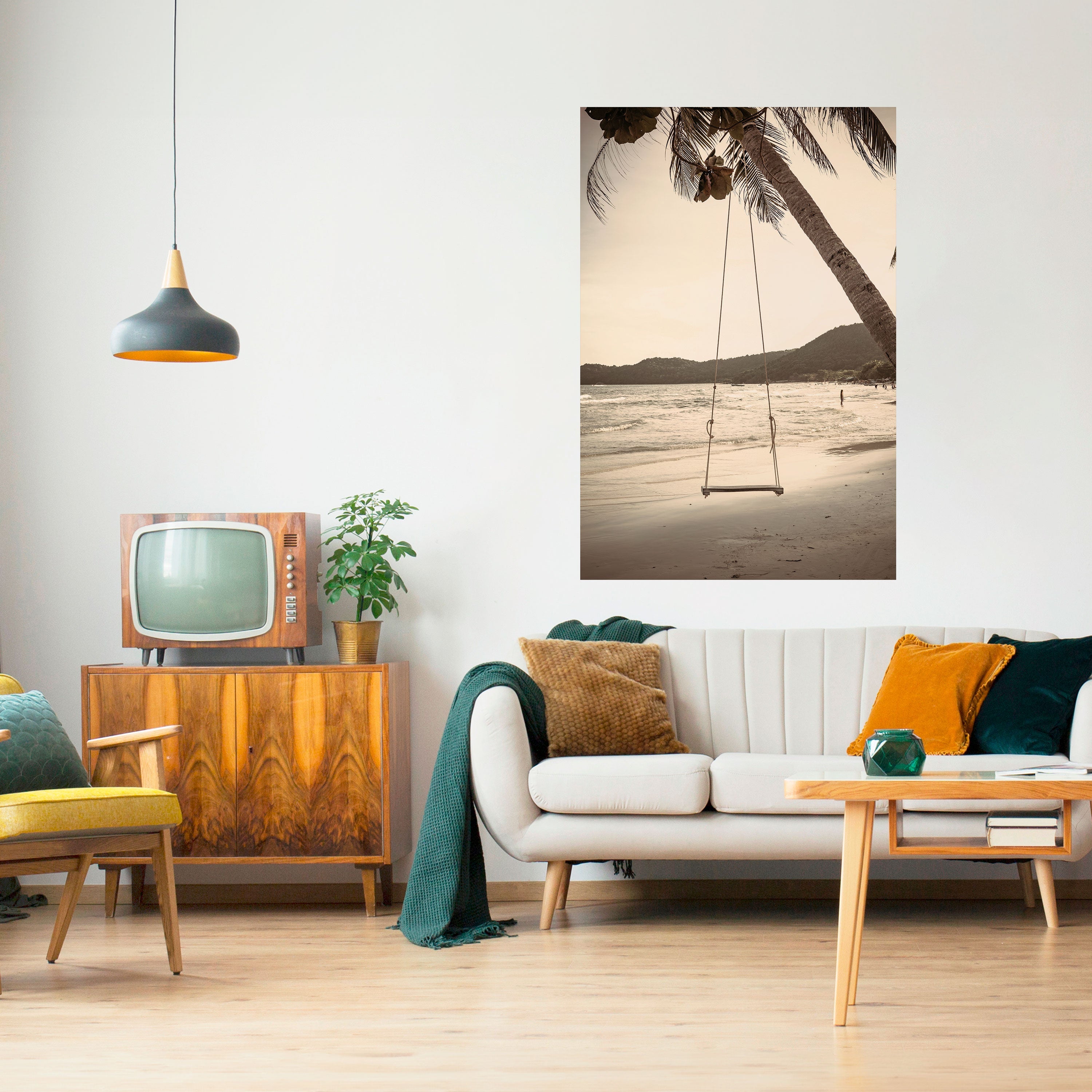 SUNSET SWING SORROW Peel and Stick Vertical Poster