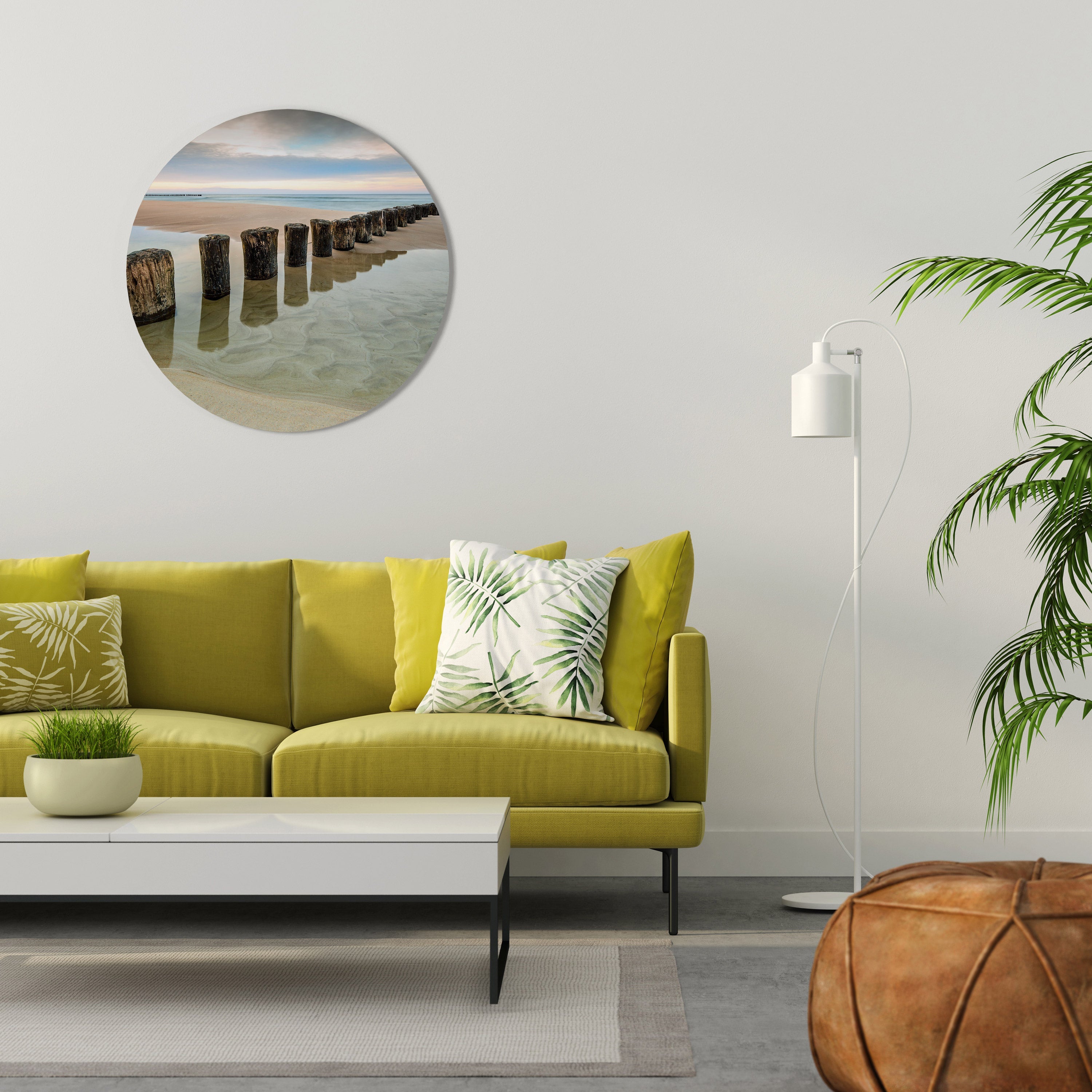 TIDAL SYMMETRY Round Wall Art