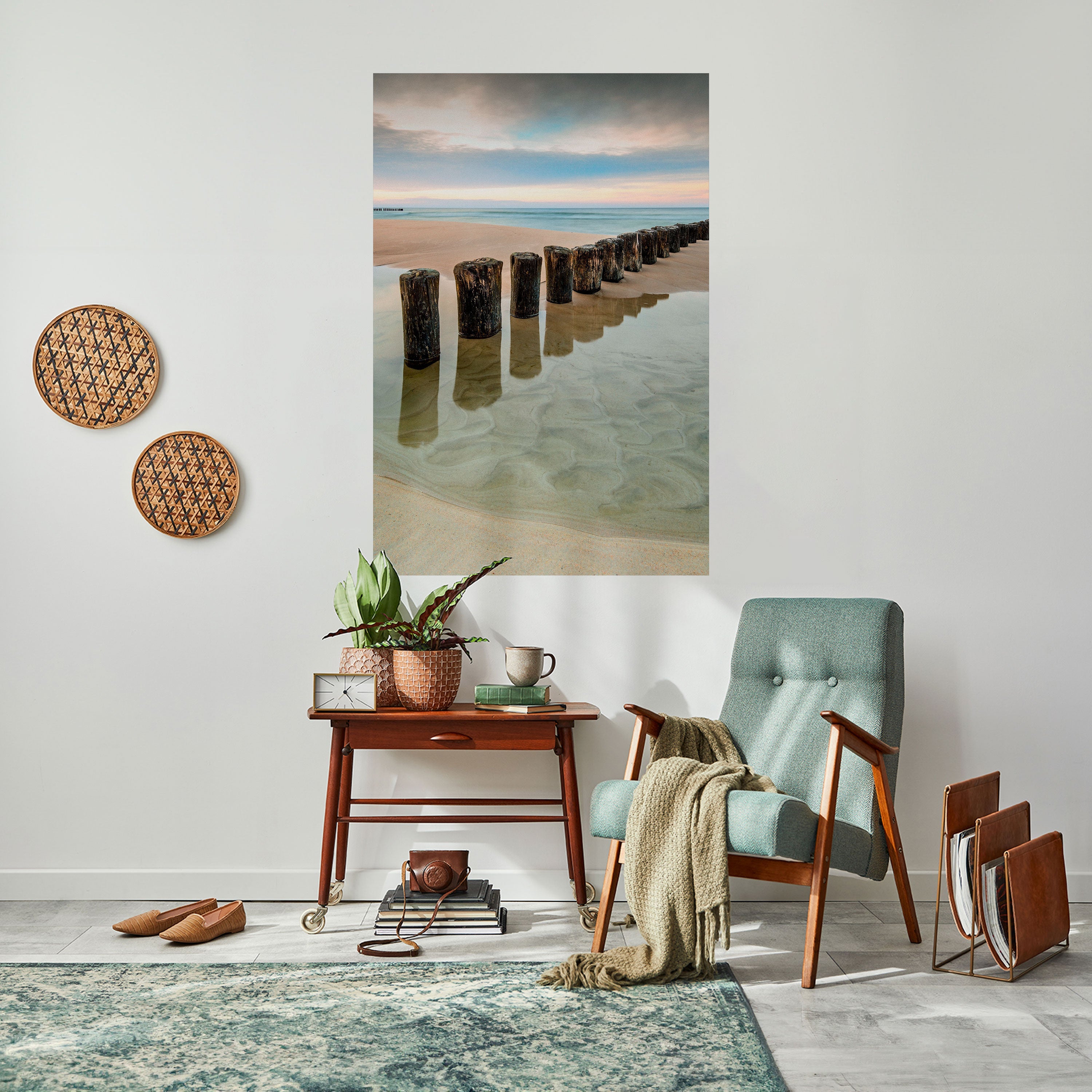 TIDAL SYMMETRY Peel and Stick Vertical Poster