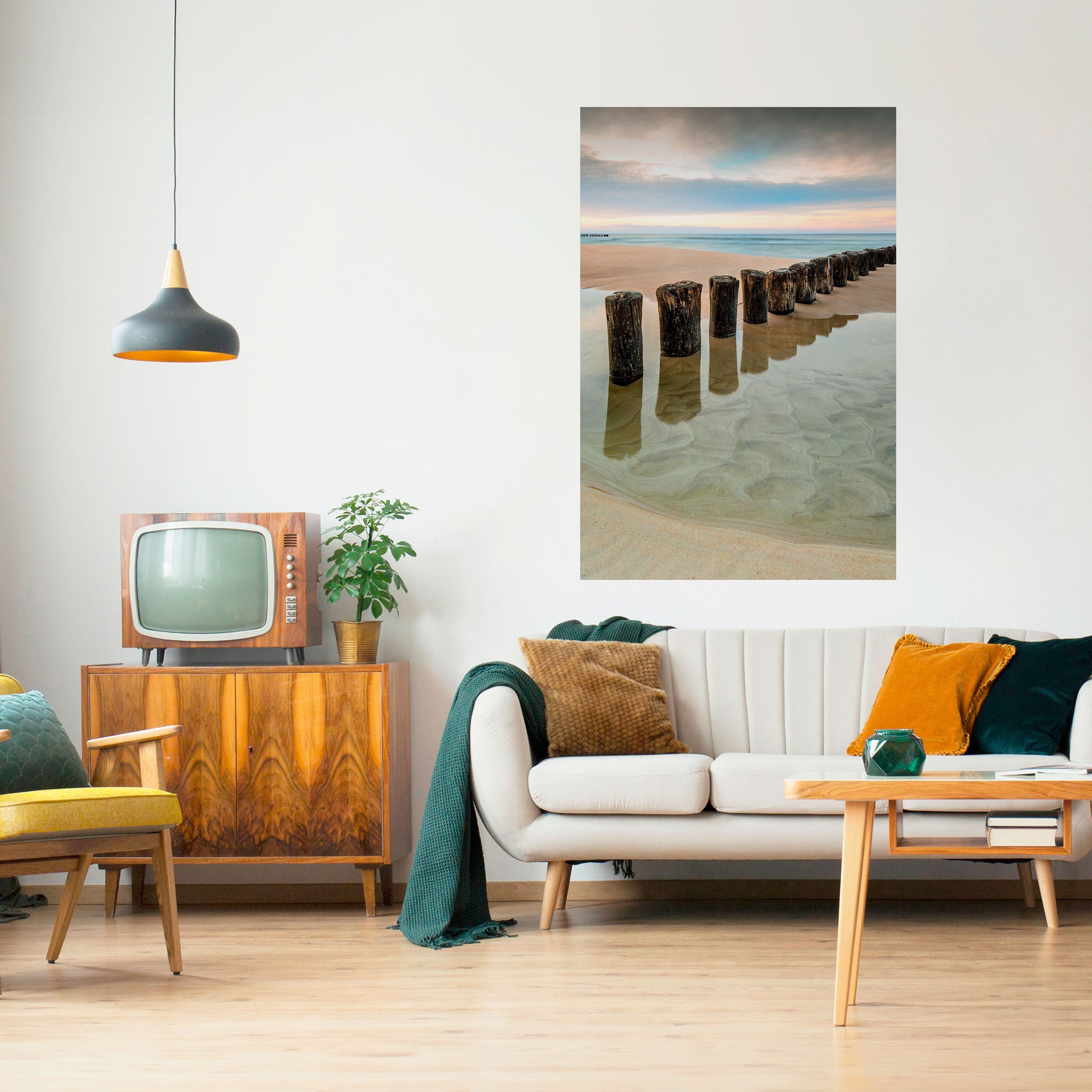 TIDAL SYMMETRY Peel and Stick Vertical Poster