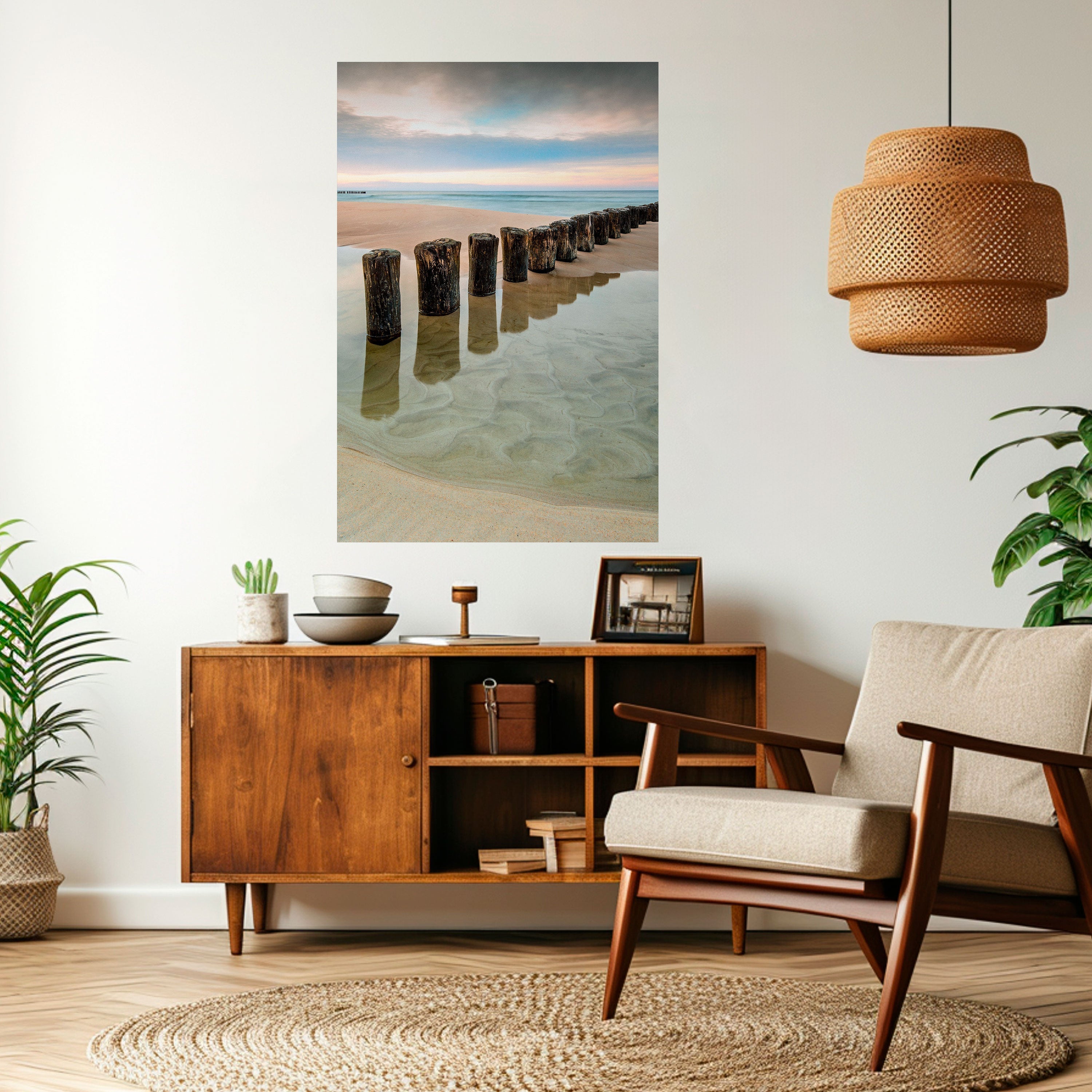 TIDAL SYMMETRY Peel and Stick Vertical Poster