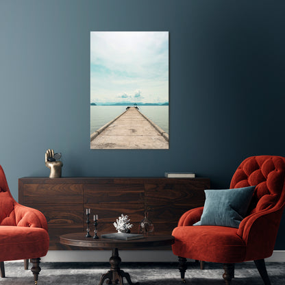AQUA HORIZON Quadro em tela vertical