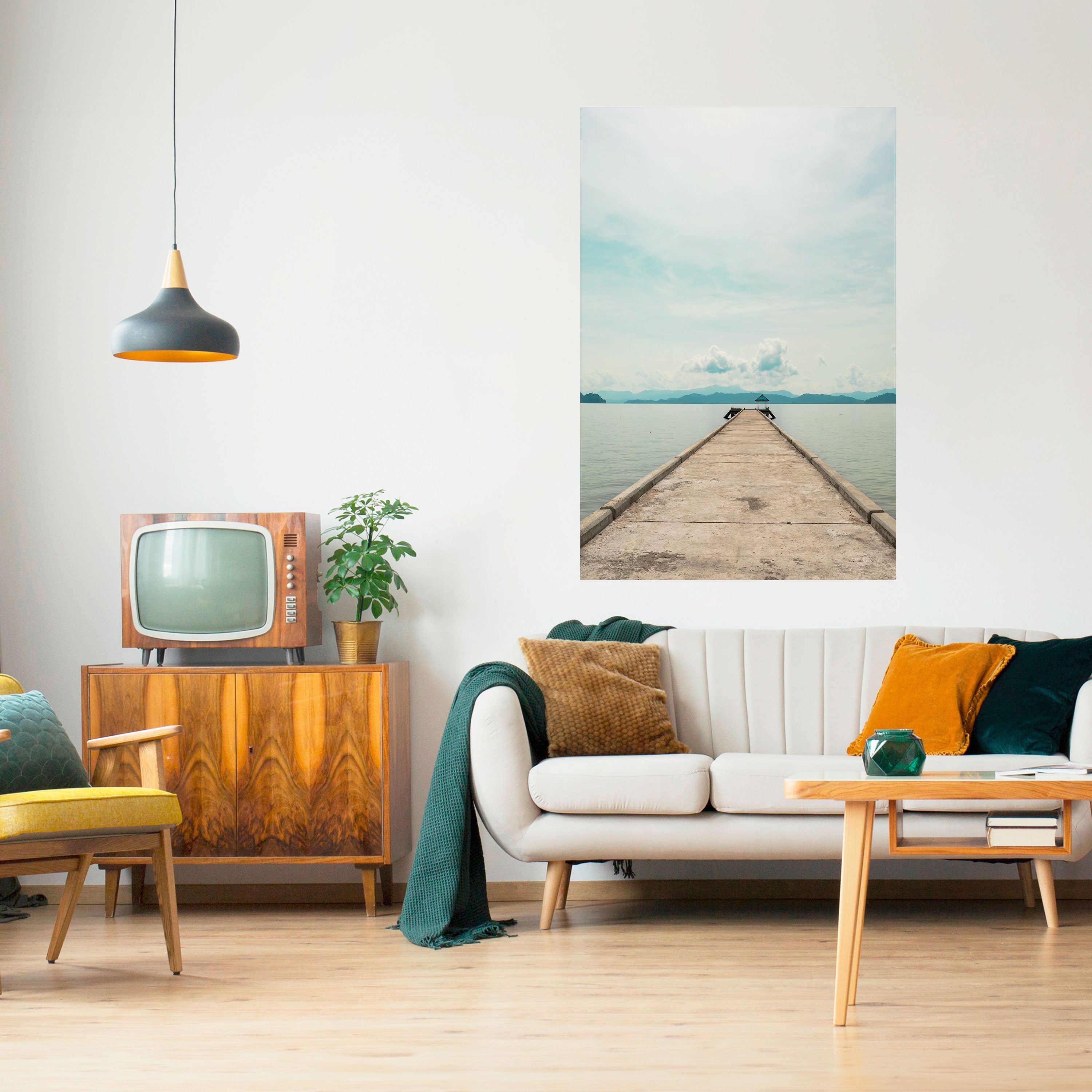 AQUA HORIZON Poster Vertical Autocolante