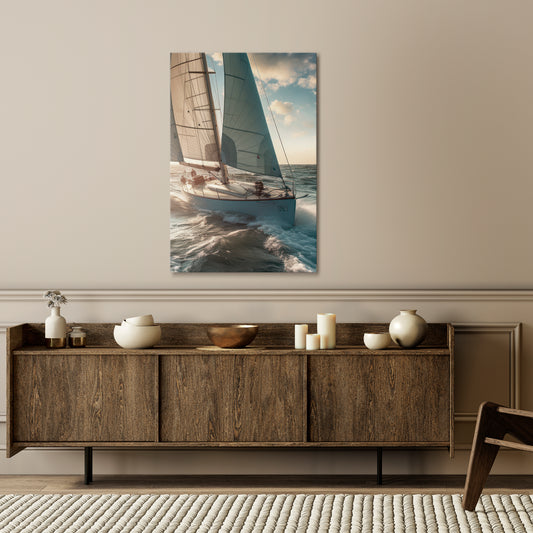 WAVES OF FREEDOM Vertical Canvas Print