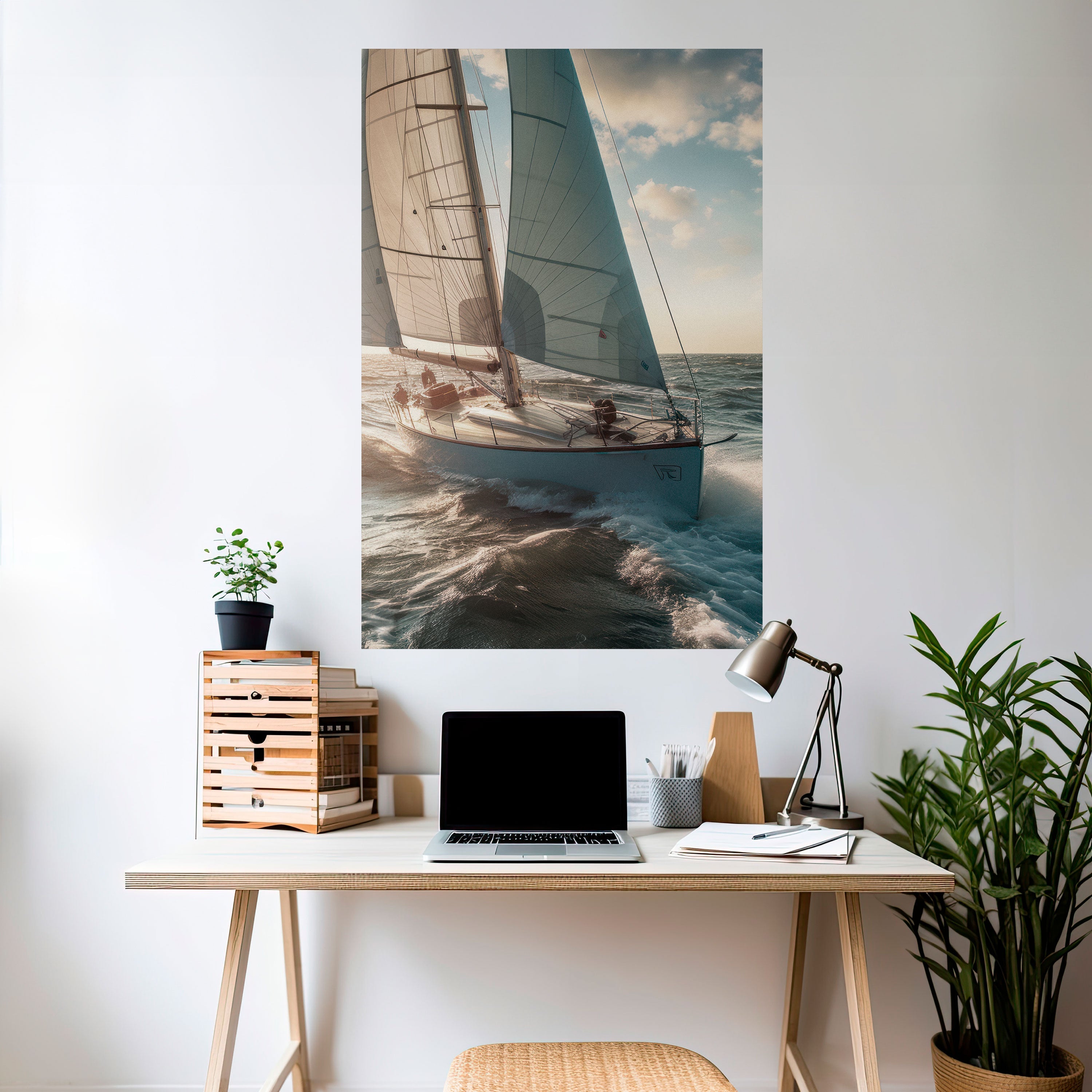 WAVES OF FREEDOM Peel and Stick Vertical Poster