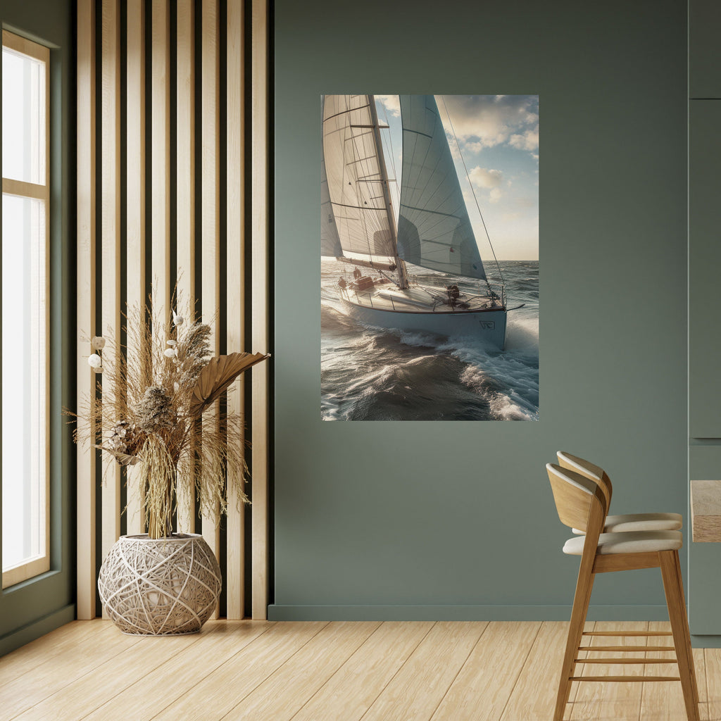 WAVES OF FREEDOM Peel and Stick Vertical Poster