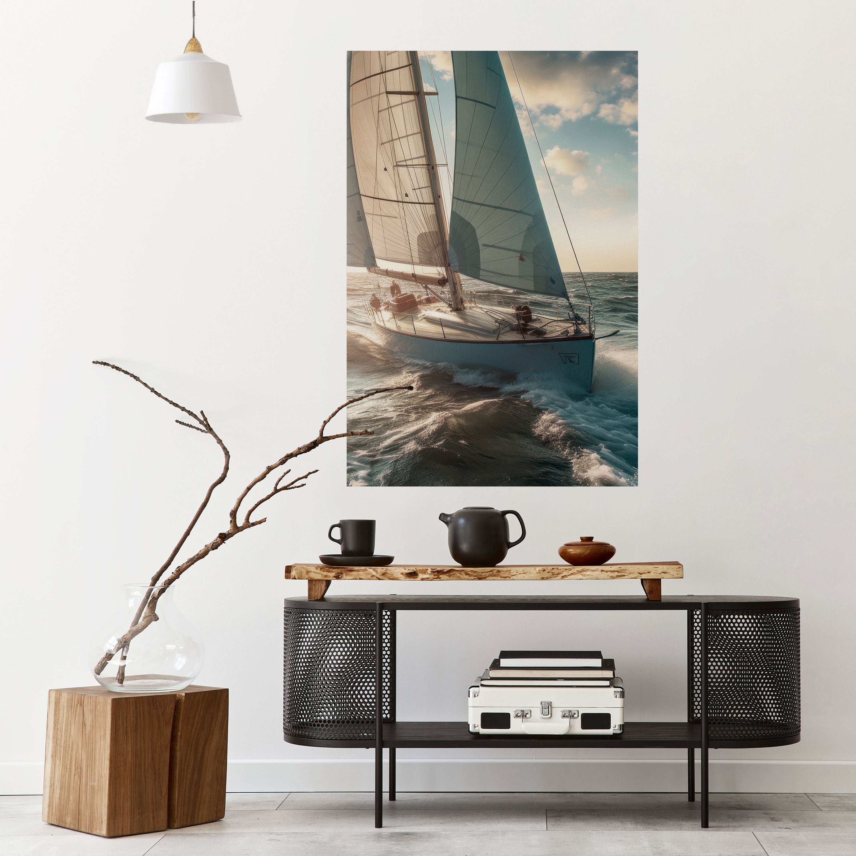 WAVES OF FREEDOM Peel and Stick Vertical Poster