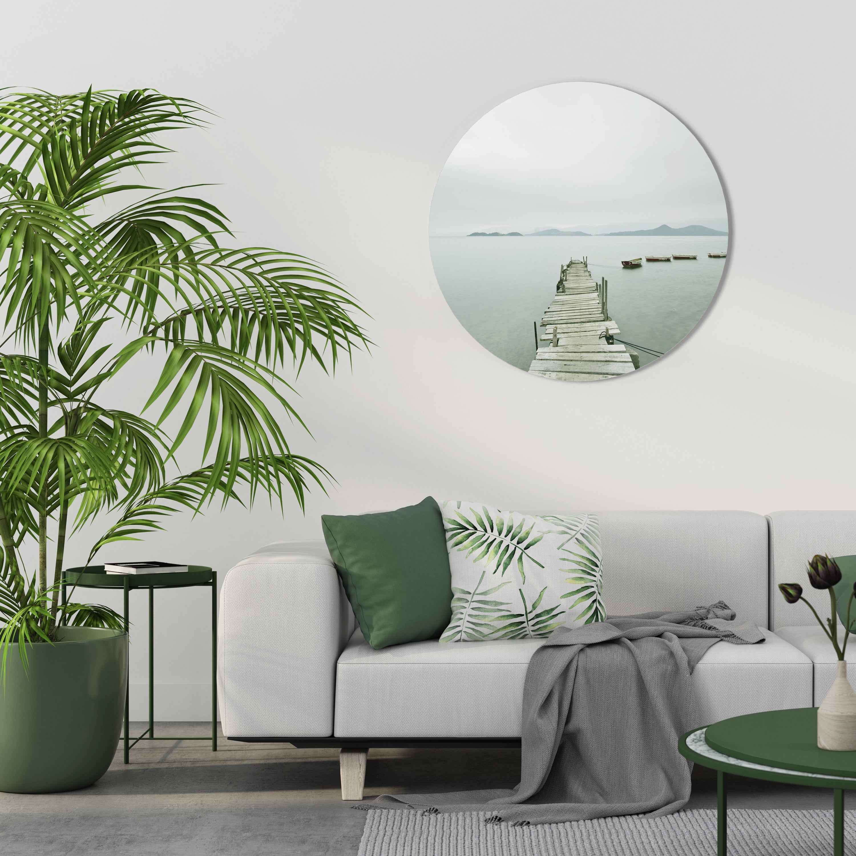 TIDAL HARMONY Round Wall Art