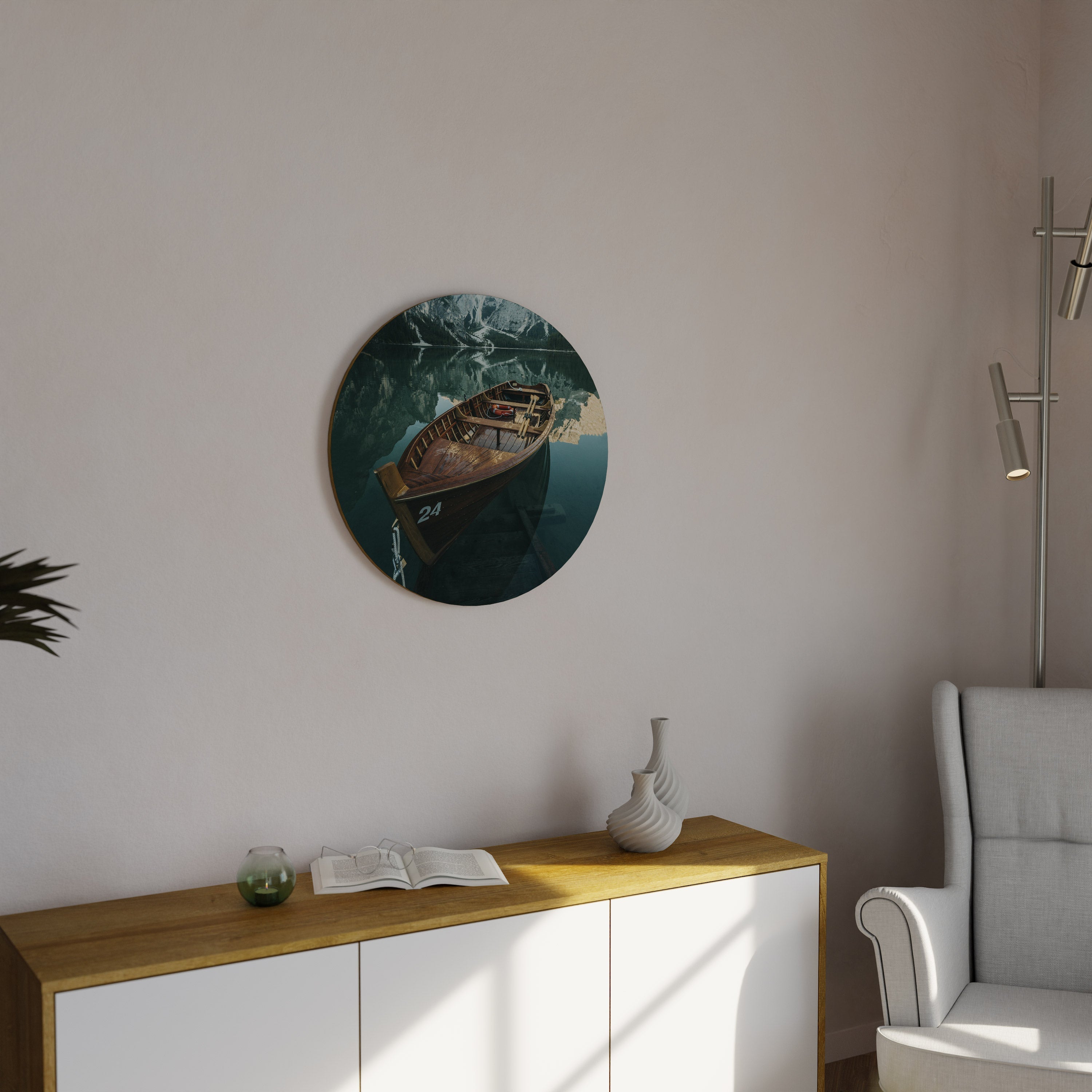 STILL WATERS Quadro Redondo Decorativo
