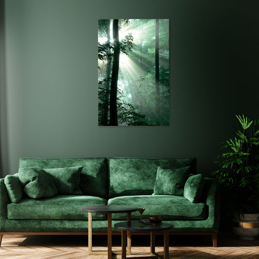 MYSTICAL SUNBEAMS Quadro em tela vertical