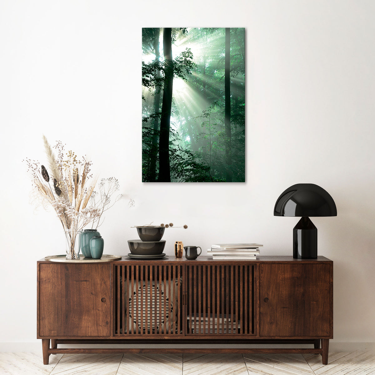 MYSTICAL SUNBEAMS Quadro em tela vertical