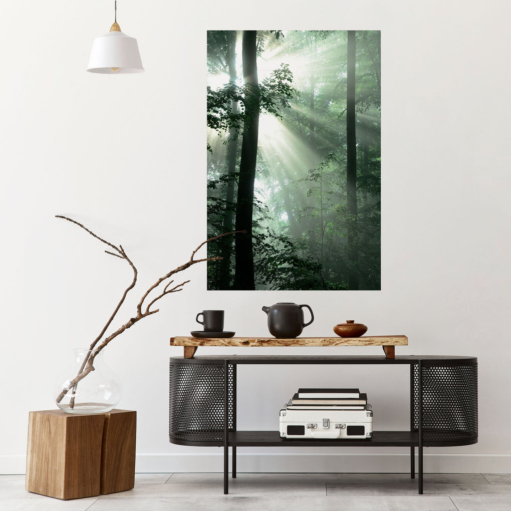 MYSTICAL SUNBEAMS Poster Vertical Autocolante