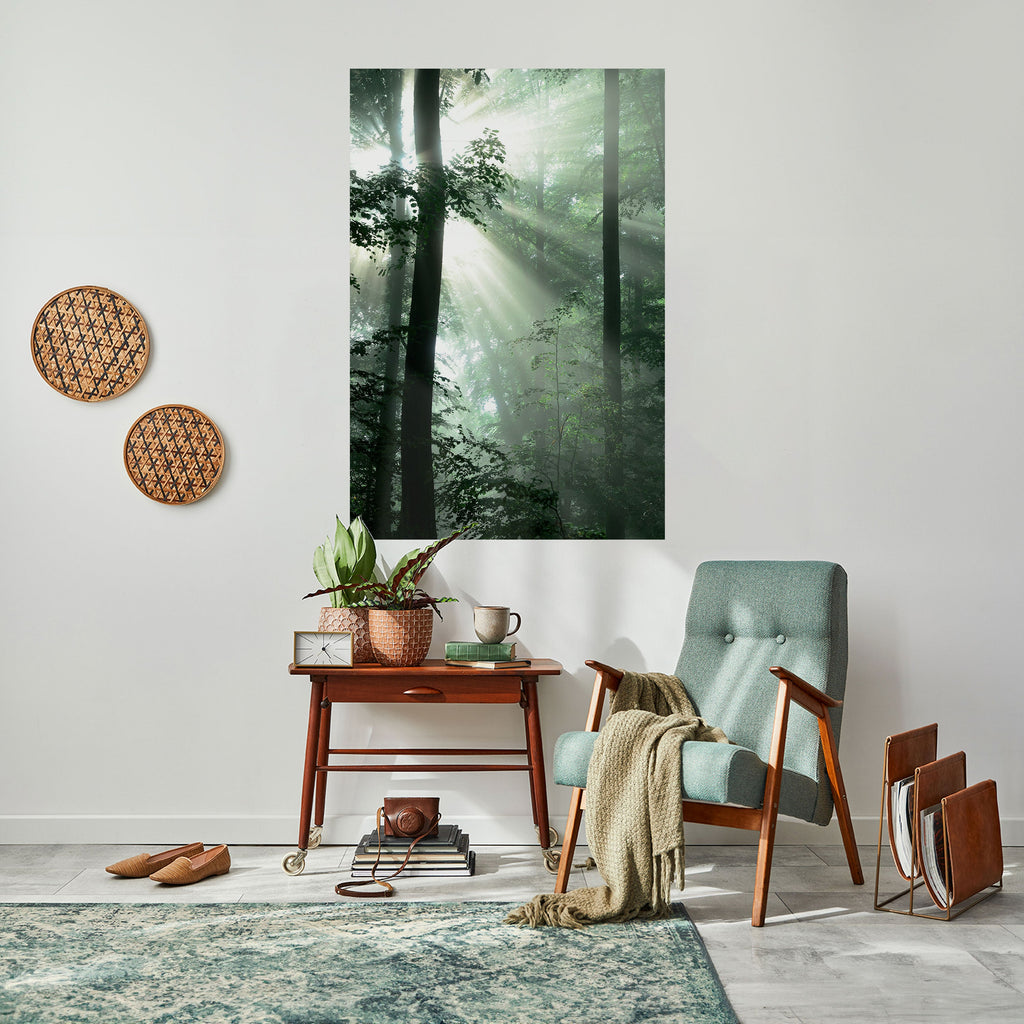 MYSTICAL SUNBEAMS Poster Vertical Autocolante