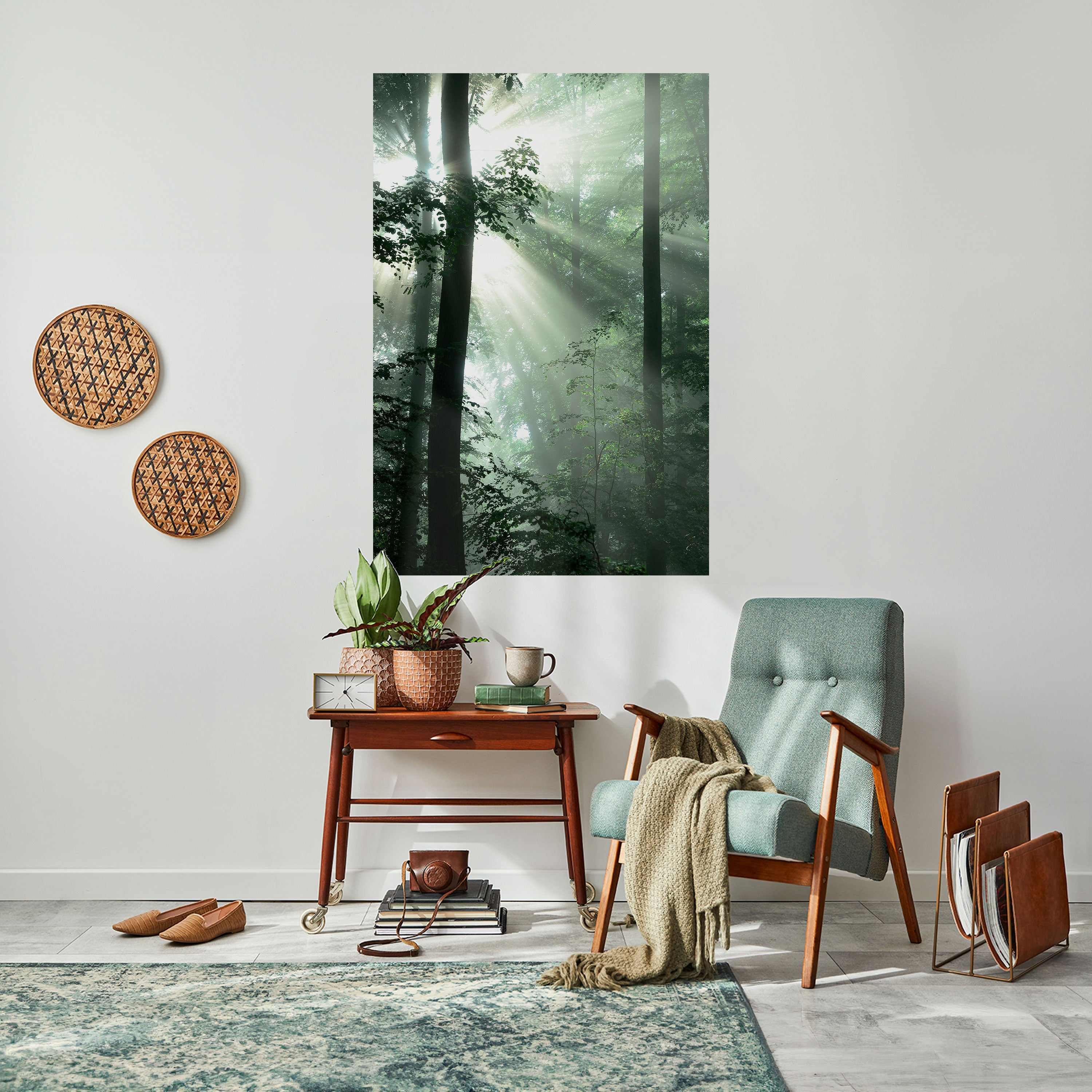 MYSTICAL SUNBEAMS Poster Vertical Autocolante