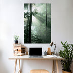 MYSTICAL SUNBEAMS Poster Vertical Autocolante
