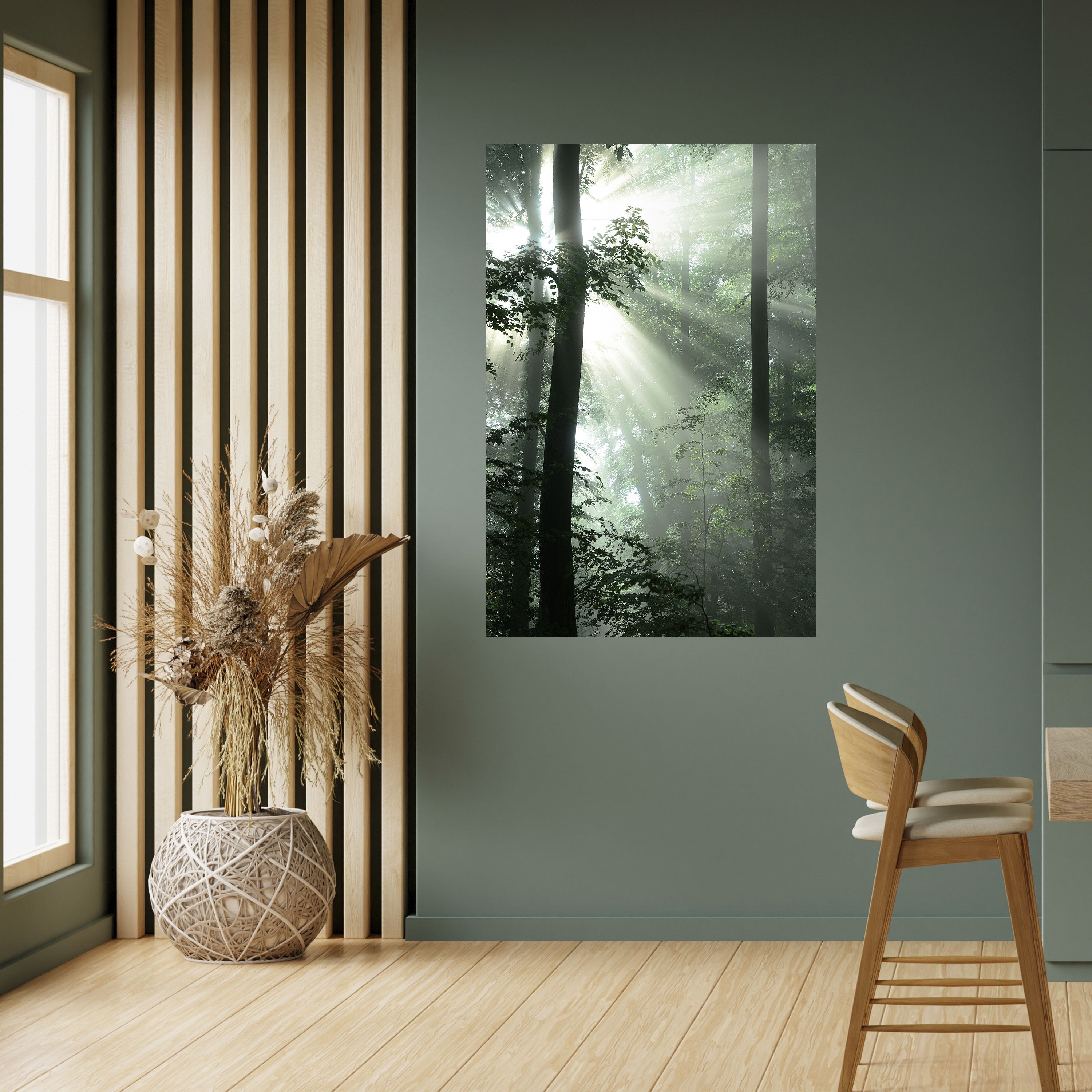 MYSTICAL SUNBEAMS Poster Vertical Autocolante