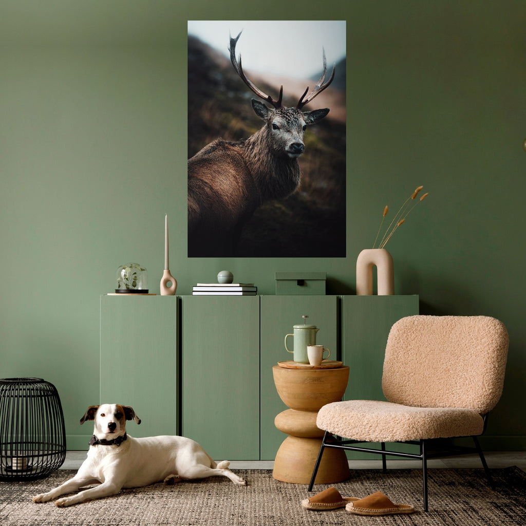 ELEGANT WILDERNESS GUARDIAN Peel and Stick Vertical Poster