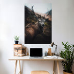 ELEGANT WILDERNESS GUARDIAN Peel and Stick Vertical Poster