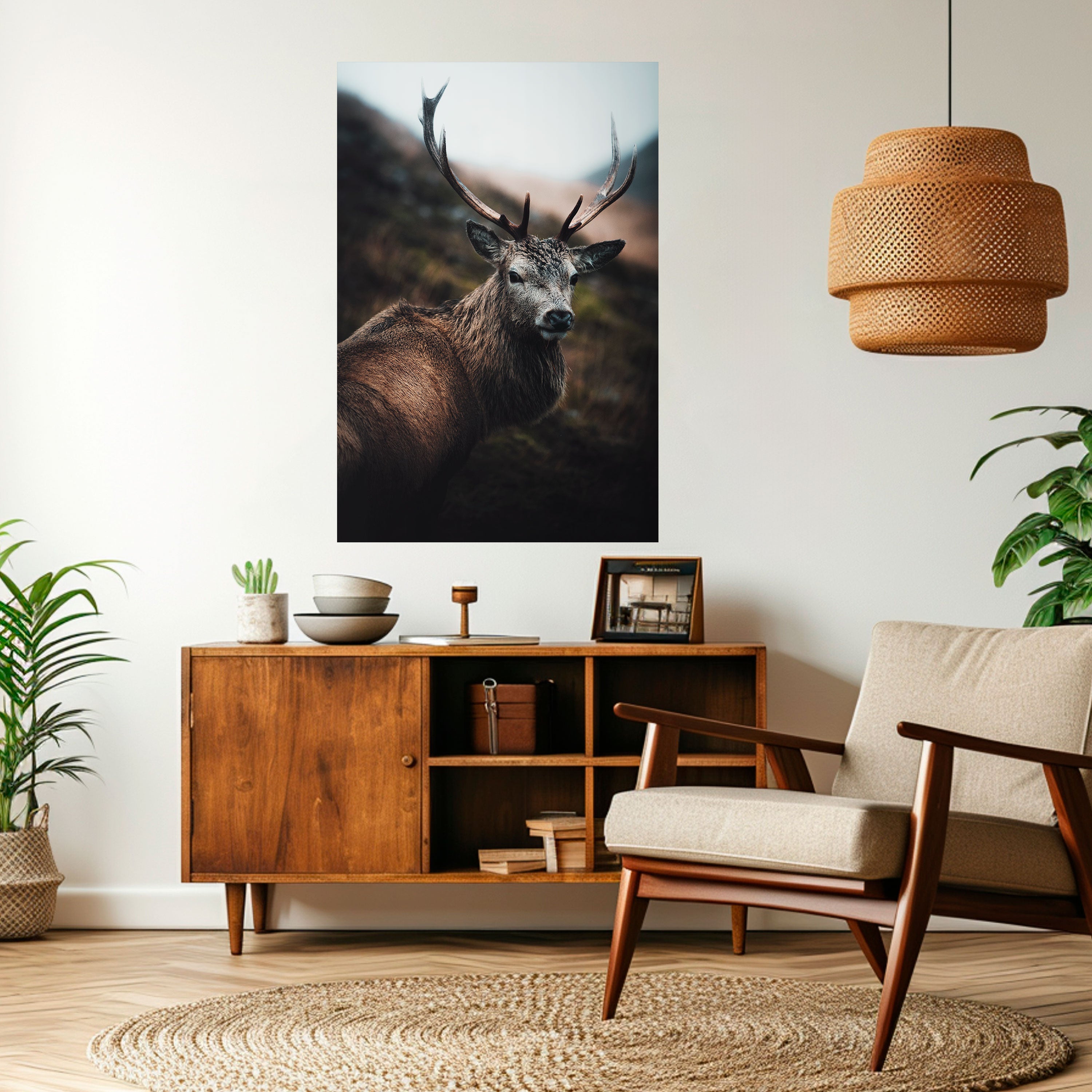 ELEGANT WILDERNESS GUARDIAN Peel and Stick Vertical Poster