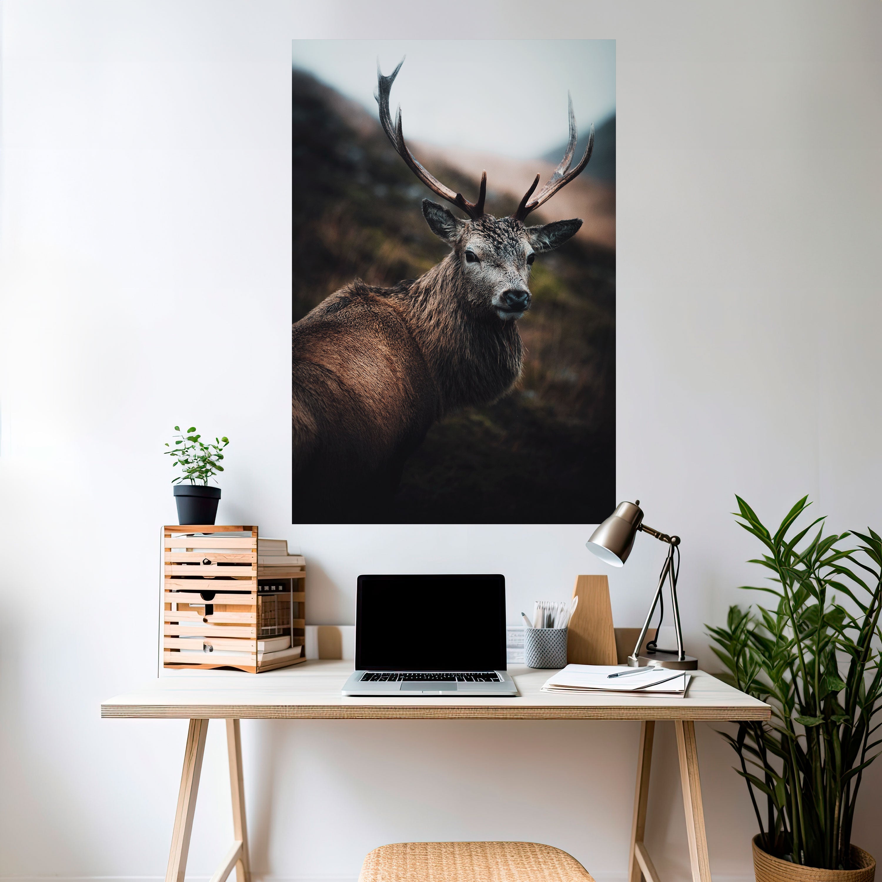 ELEGANT WILDERNESS GUARDIAN Peel and Stick Vertical Poster