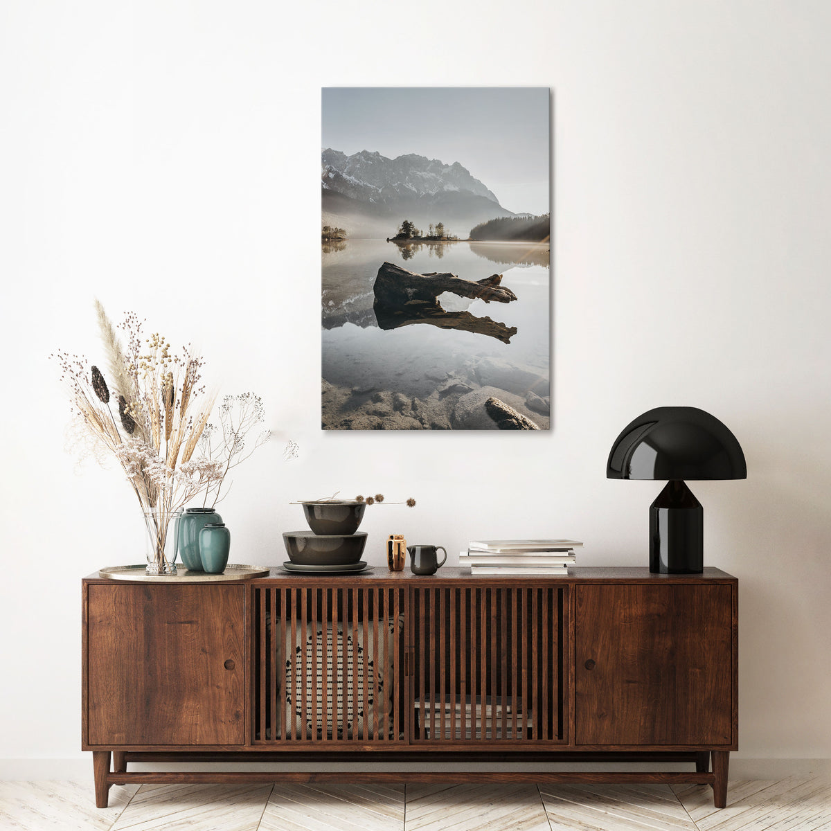 SILENT WATERSCAPE Quadro em tela vertical