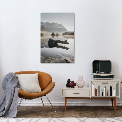SILENT WATERSCAPE Quadro em tela vertical