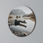 SILENT WATERSCAPE Quadro Redondo Decorativo