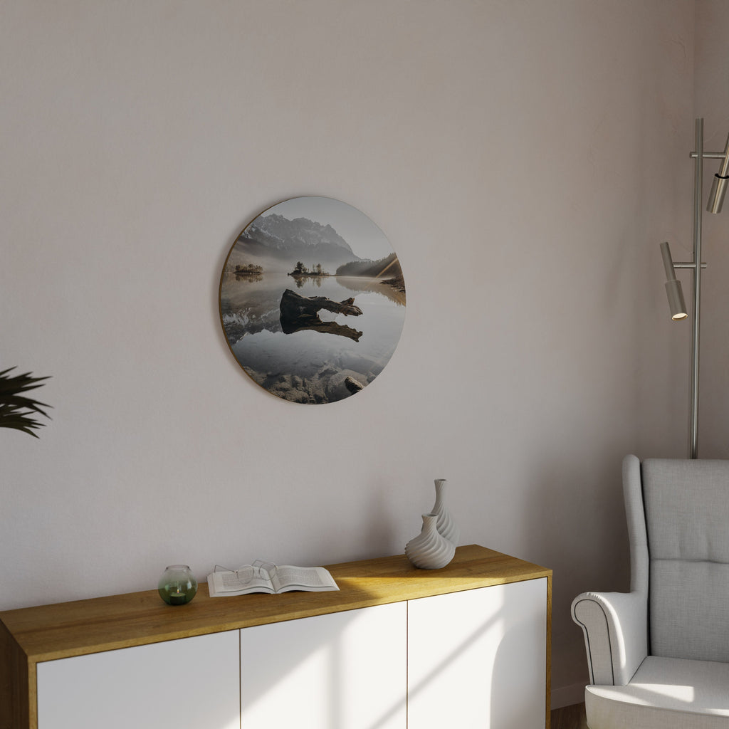 SILENT WATERSCAPE Quadro Redondo Decorativo