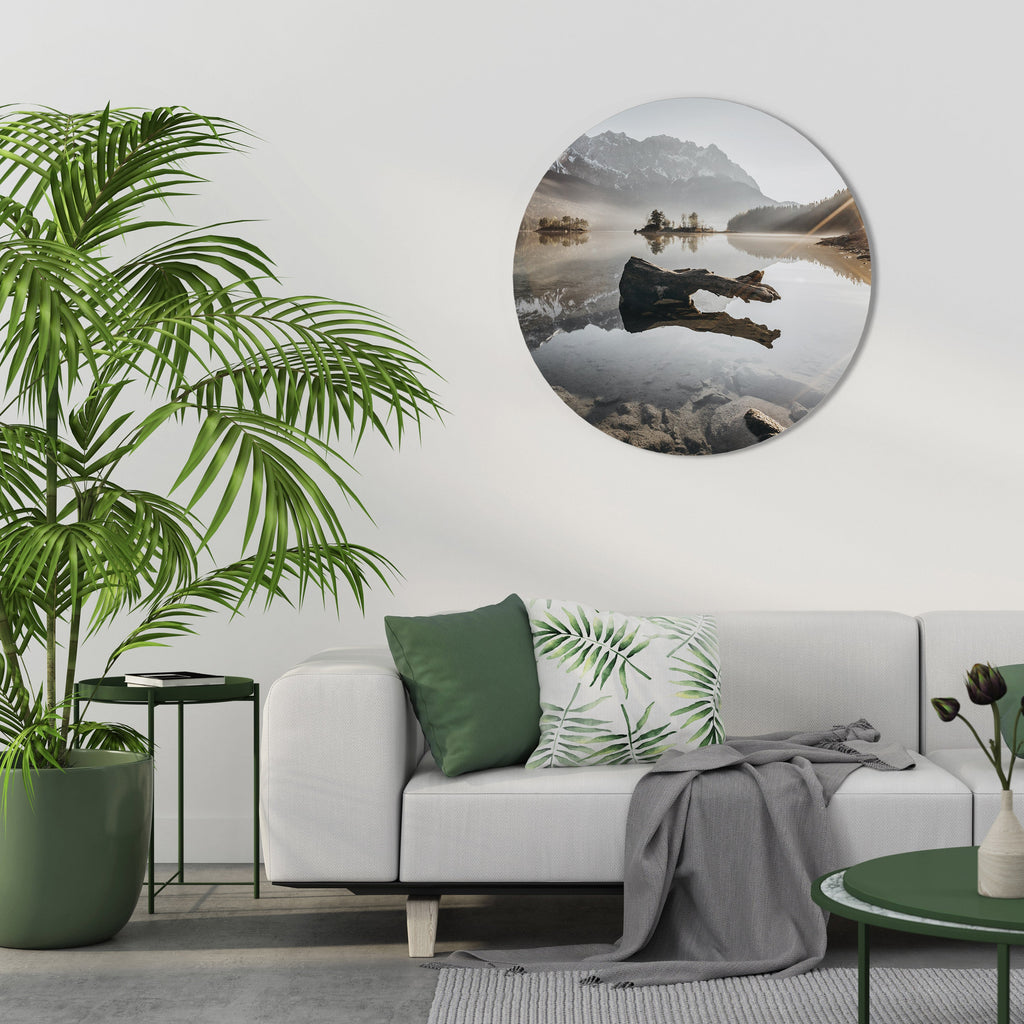 SILENT WATERSCAPE Quadro Redondo Decorativo