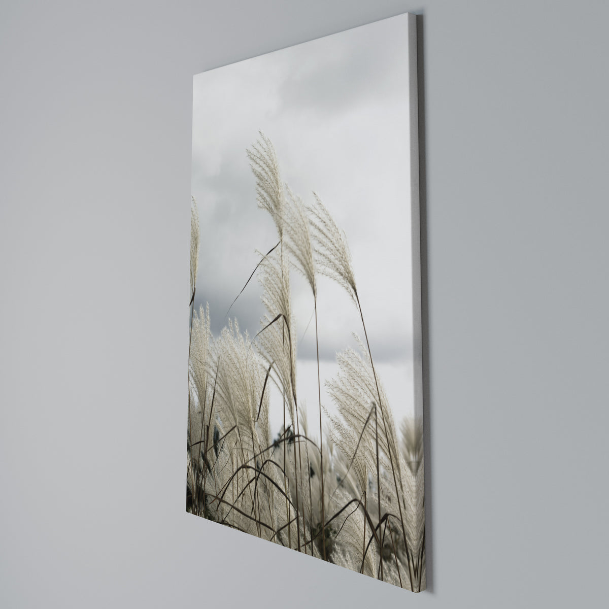 CLOUDS ABOVE GRASS Quadro em tela vertical