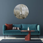 CLOUDS ABOVE GRASS Round Wall Art